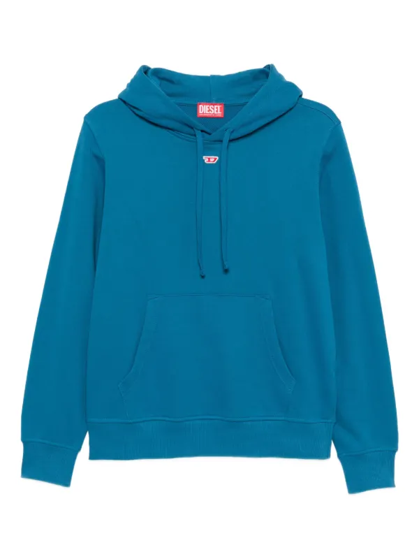 DIESEL ディーゼル　フード付きブルーパーカー　スウェット Diesel ロゴ パーカー | ブルー | FARFETCH JP