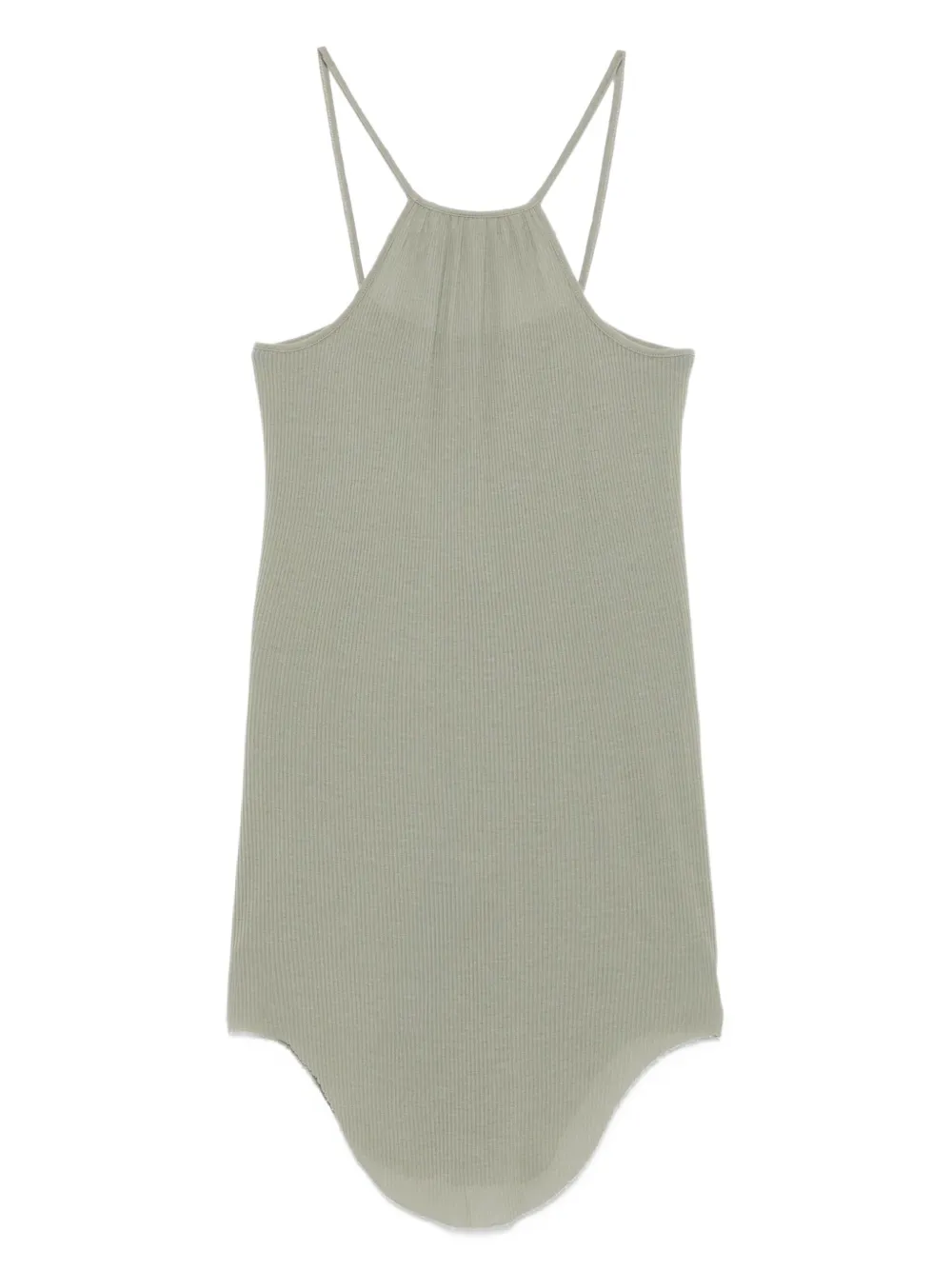 Rick Owens Skorpio geribbelde top met spaghettibandjes Groen