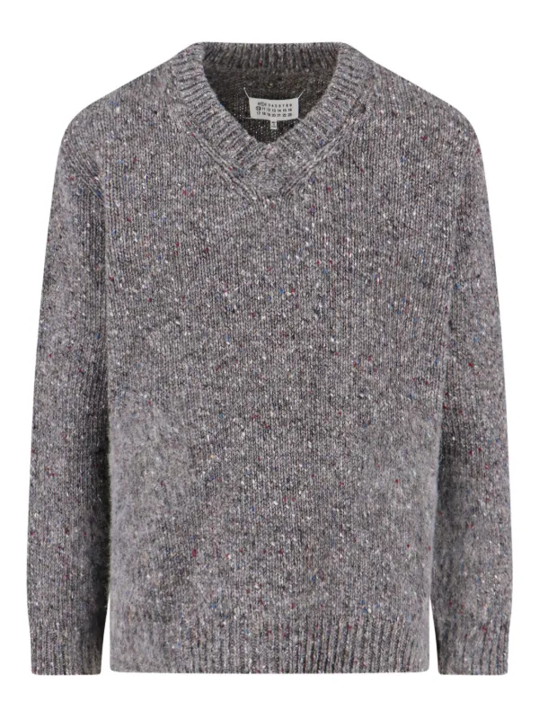 メゾン マルジェラ 5G Shetland V-Neck knit Maison Margiela/5G Shetland V-Neck knit/M/Wool/GRY/S50HN0007