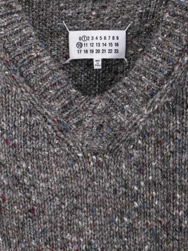Maison Margiela Vネック セーター | グレー | FARFETCH JP