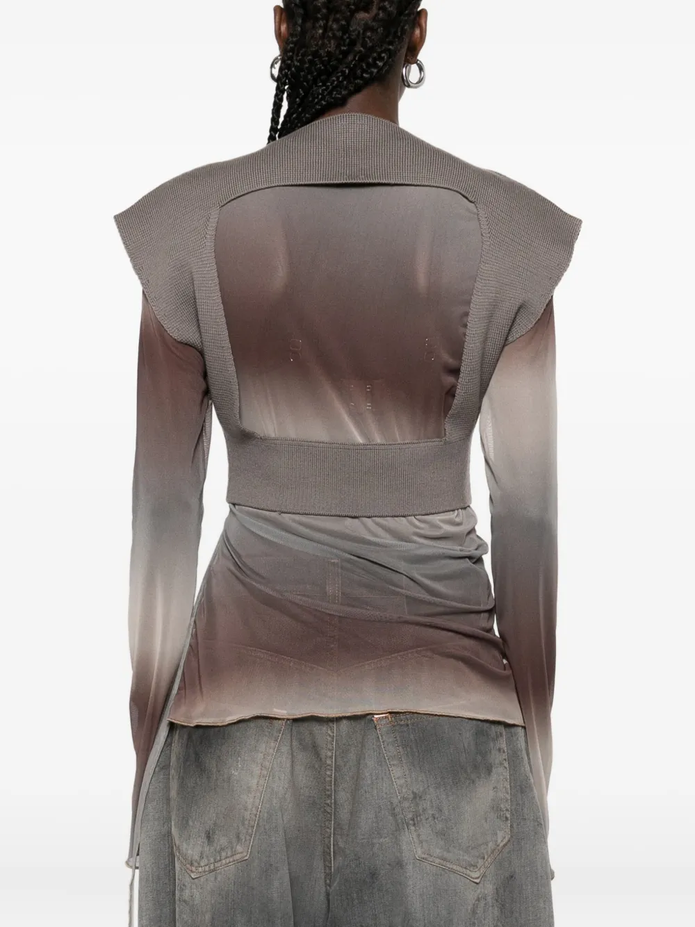 Rick Owens Tatlin wollen top met keyhole Grijs