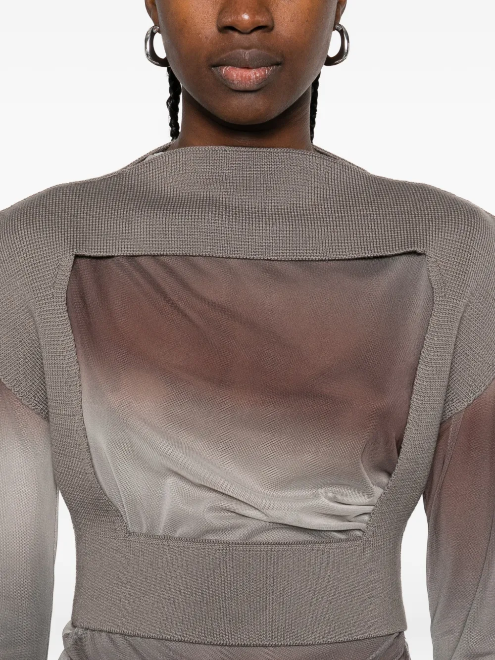 Rick Owens Tatlin wollen top met keyhole Grijs