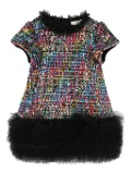 ANGEL'S FACE KIDS sequin-embellished ruffled dress - Black
