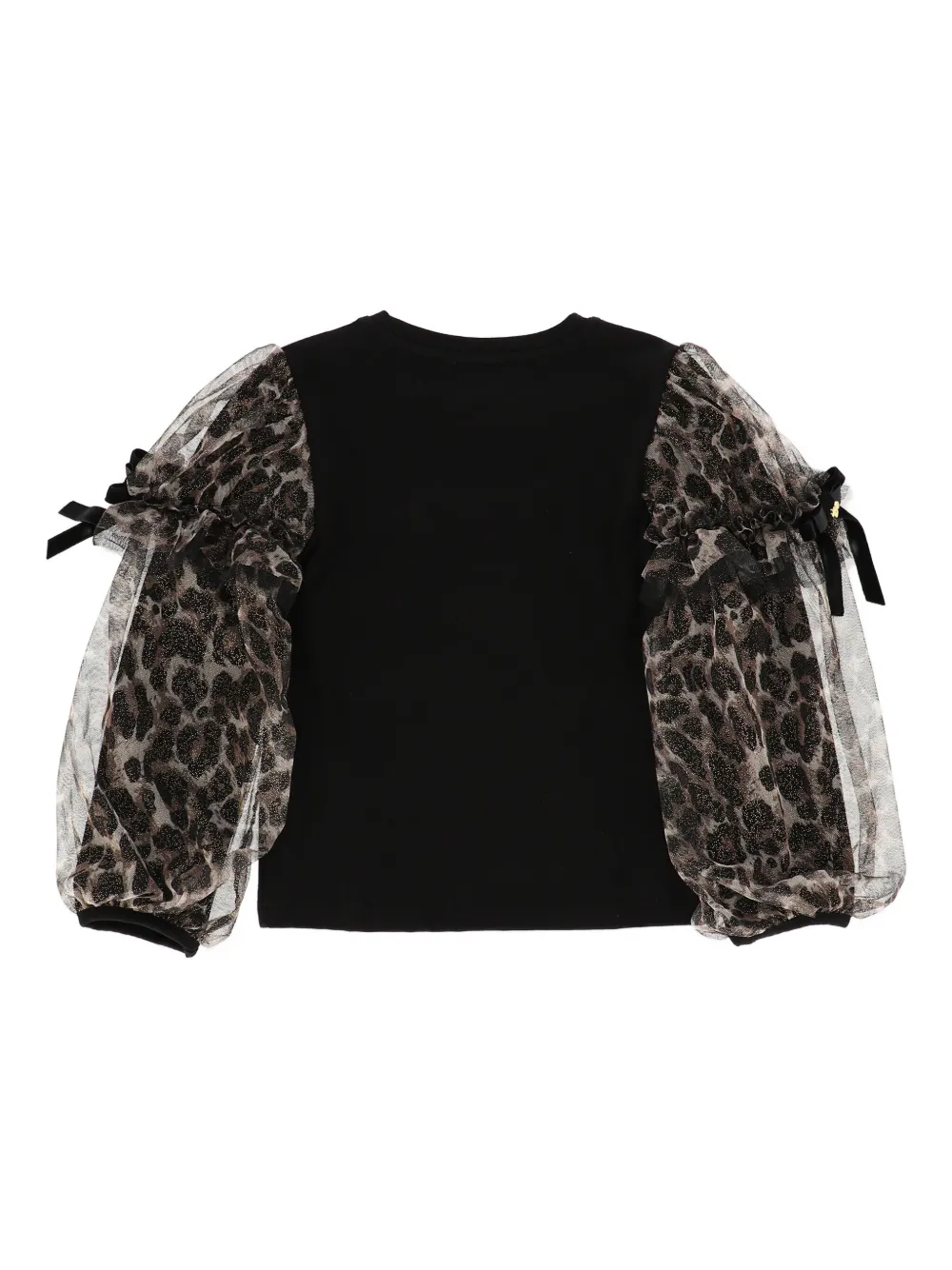 ANGEL'S FACE KIDS Top met pofmouwen en luipaardprint Zwart