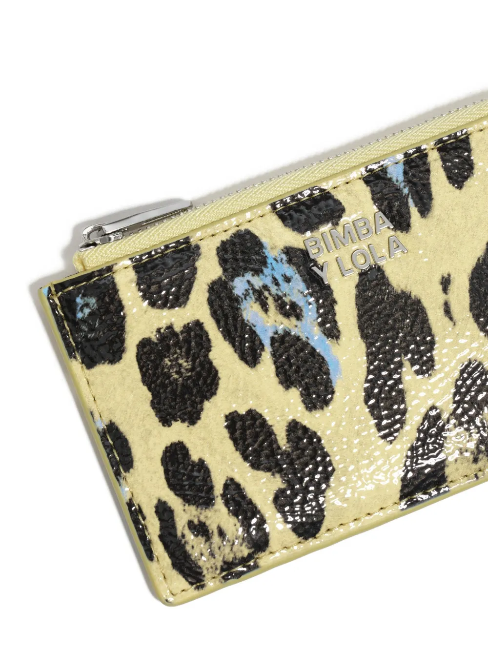 Bimba Y Lola Textured Leopard Print Purse In Yellow