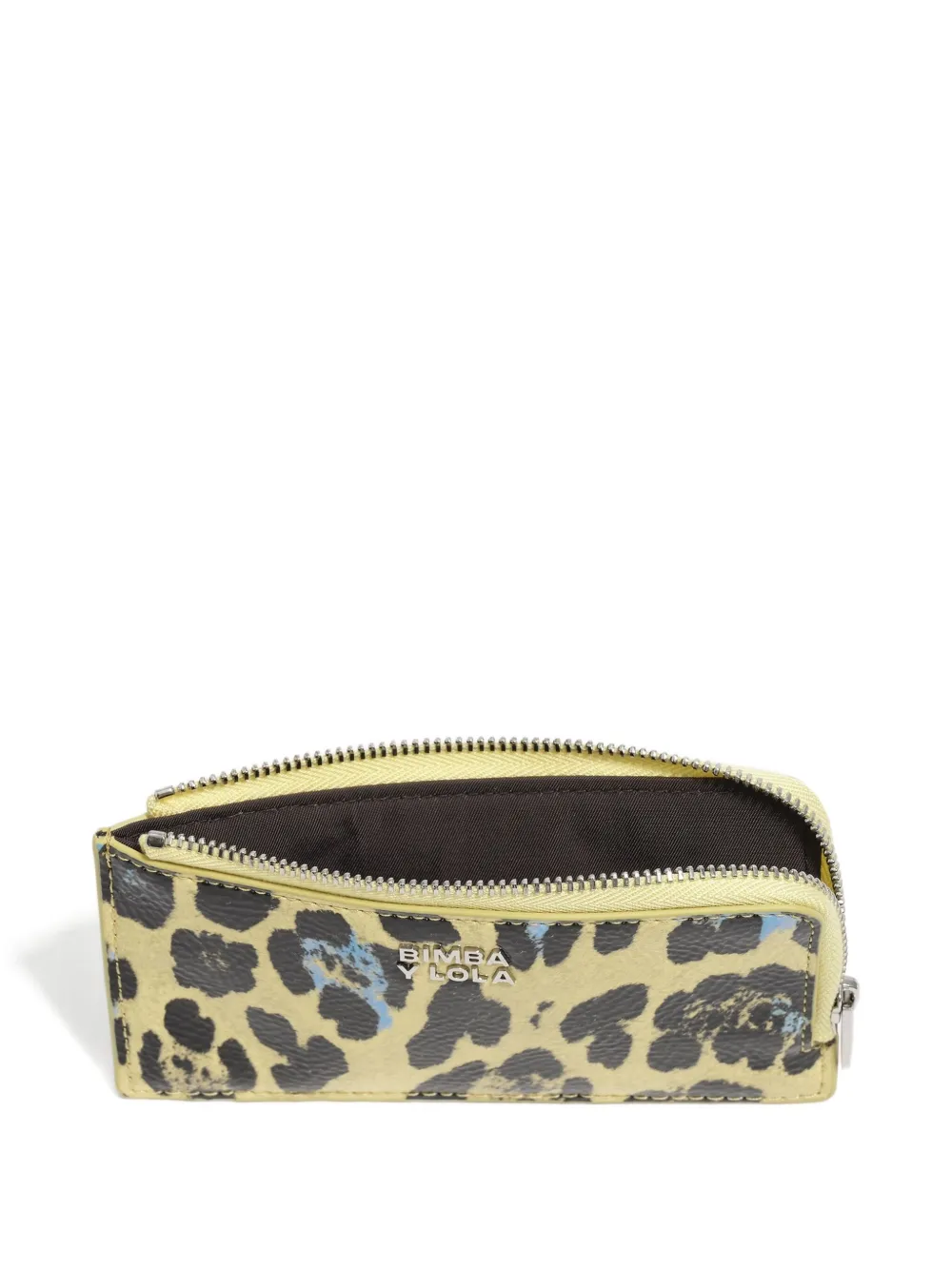Bimba Y Lola Textured Leopard Print Purse In Yellow