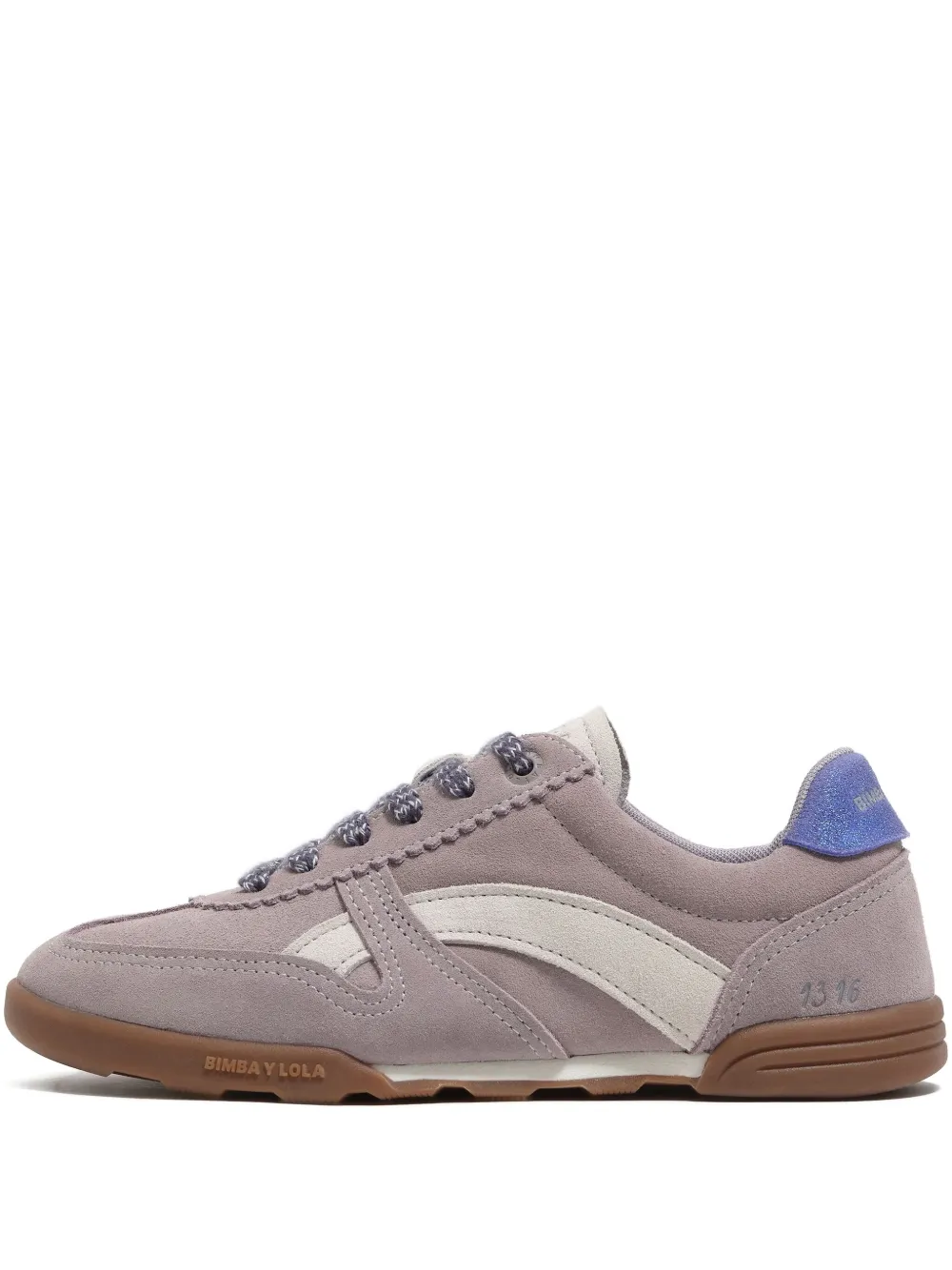 Bimba Y Lola Split Leather Indoor Sneakers In Purple