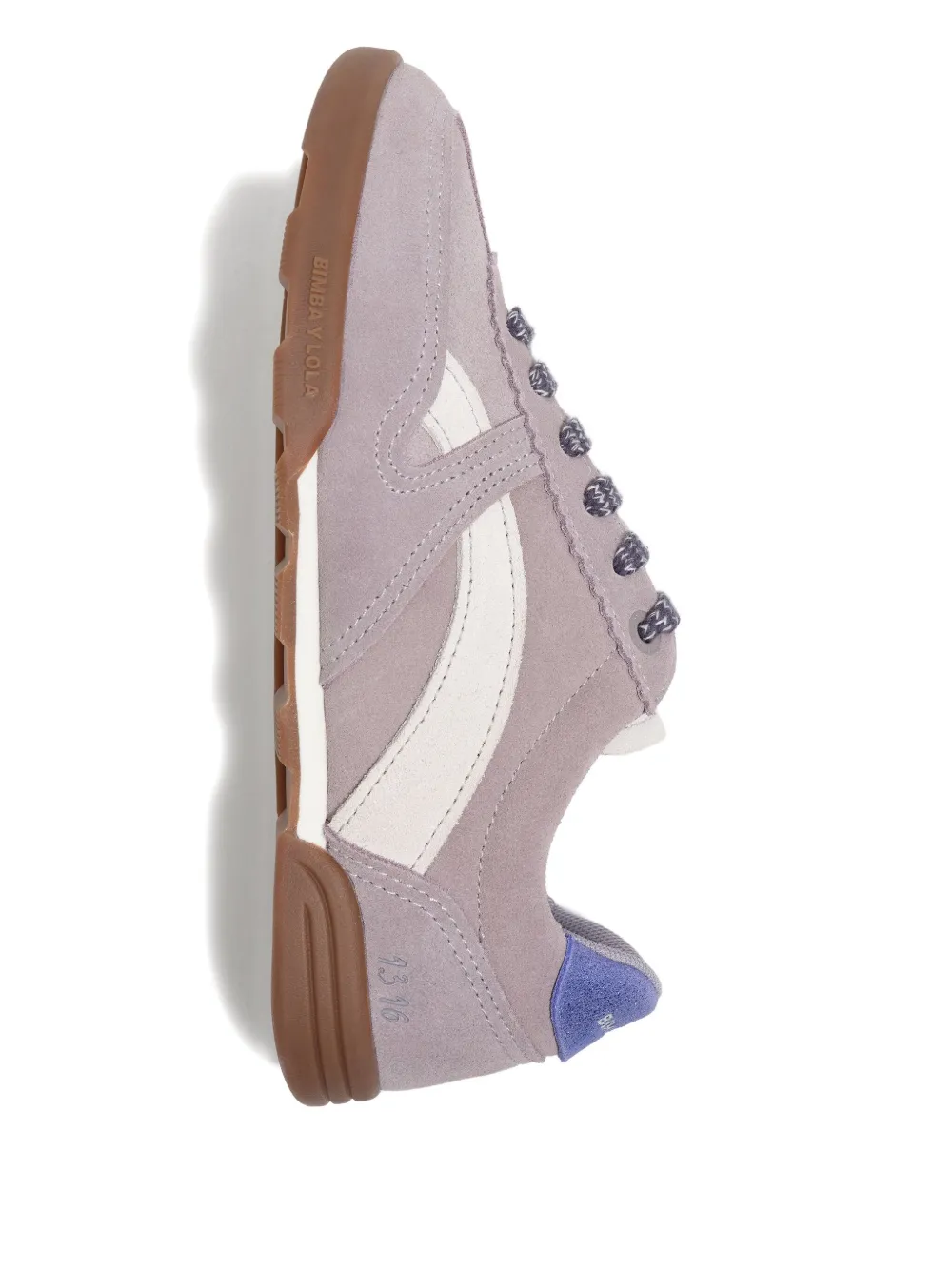 Bimba Y Lola Split Leather Indoor Sneakers In Purple