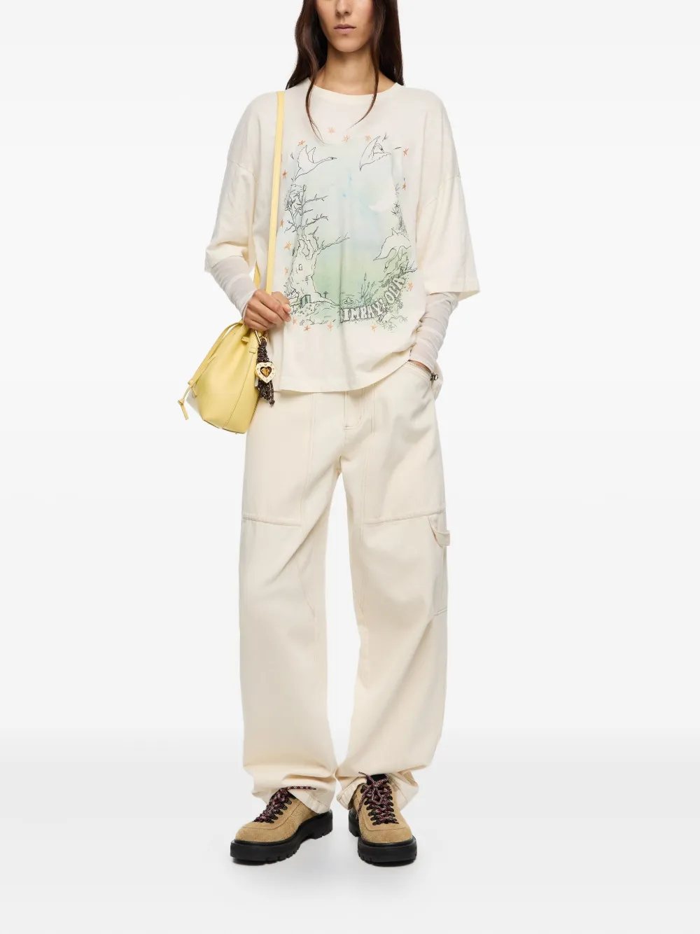 Bimba y Lola tulle sleeve printed T-shirt | T-Shirts & Jersey Shirts | Image 2