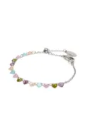 Bimba y Lola heart-shaped crystals bracelet - Silver