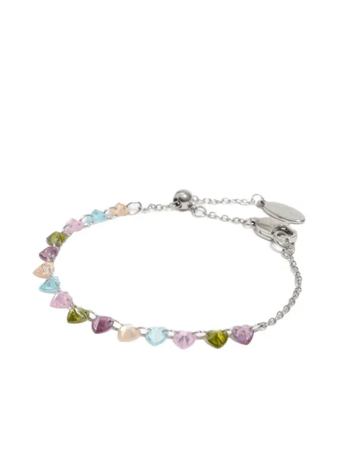 Bimba y Lola heart-shaped crystals bracelet