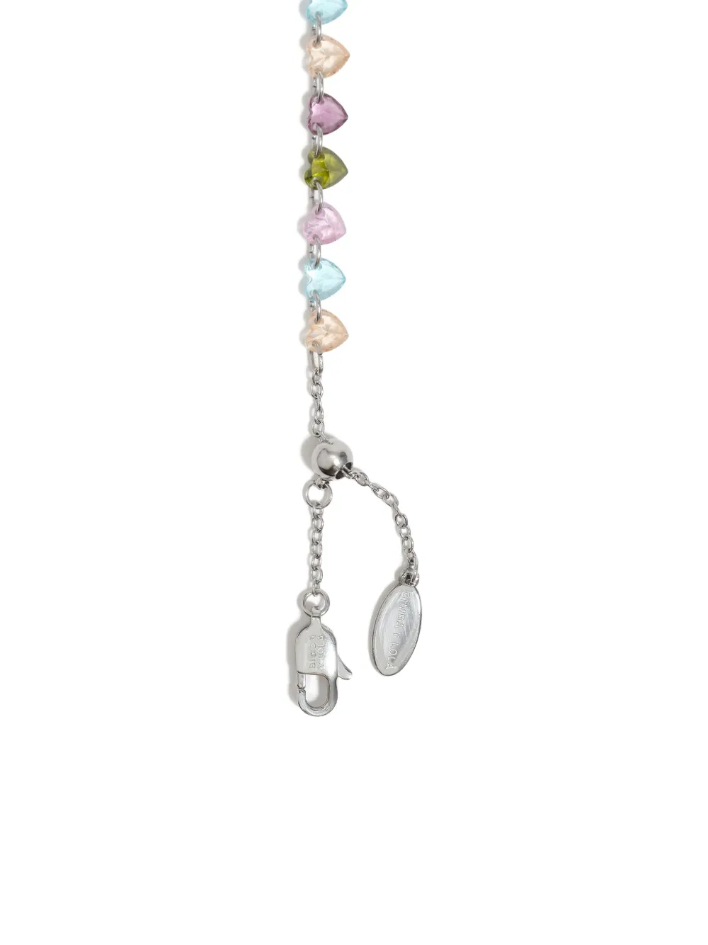 Bimba Y Lola Heart-shaped Crystals Bracelet In Metallic