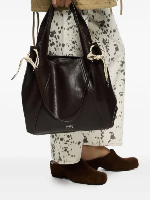 Bimba y Lola Large Paper bag leather shoulder bag