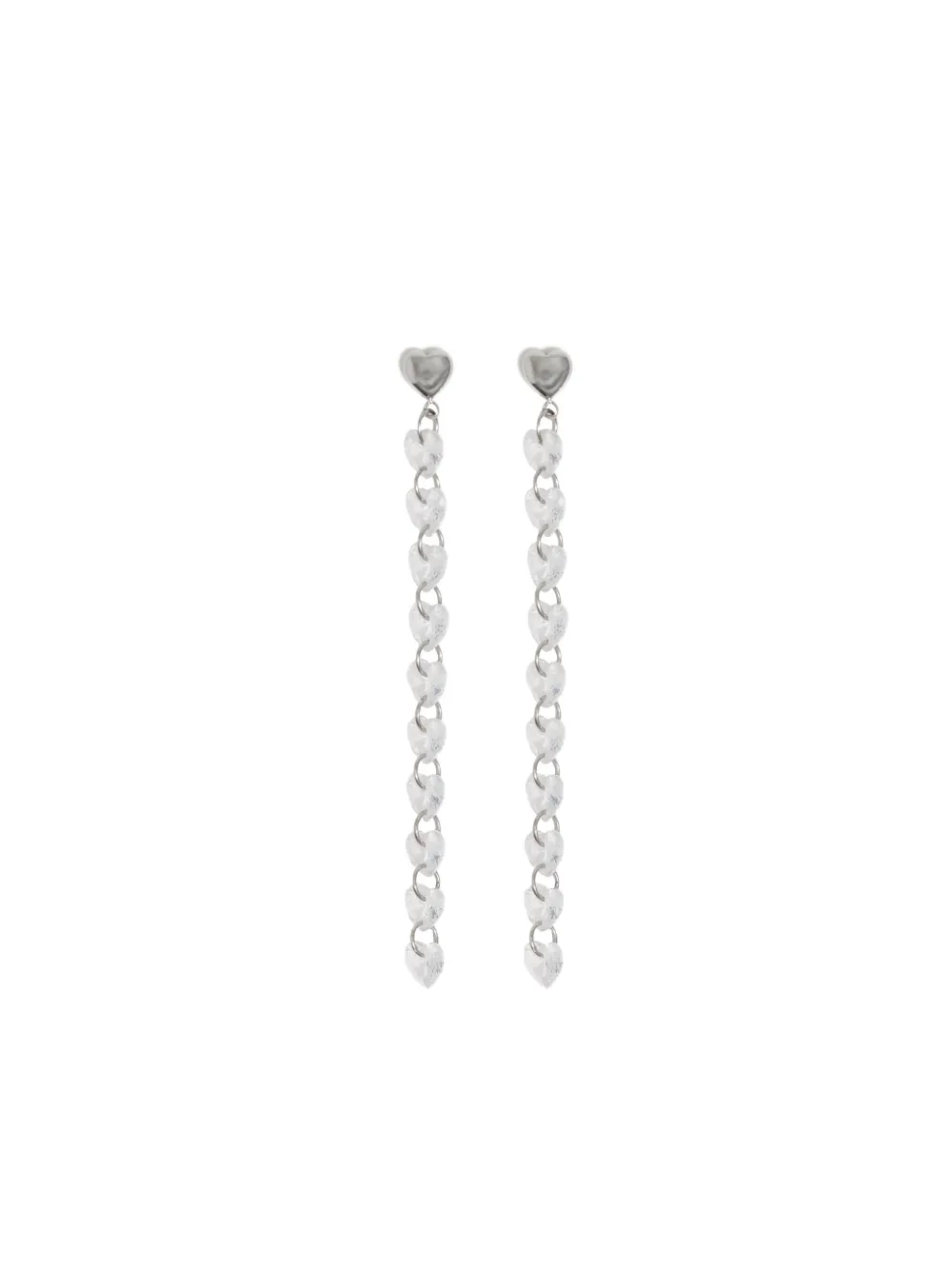 Bimba Y Lola Crystal-heart Earrings In Silver