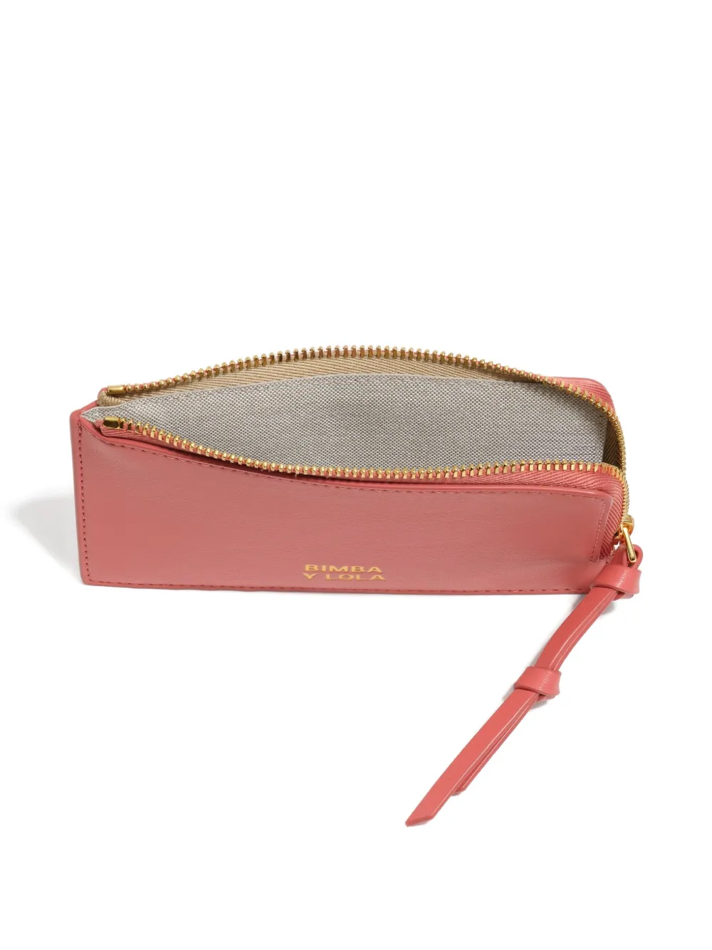 Bimba y Lola leather zip purse - Roze