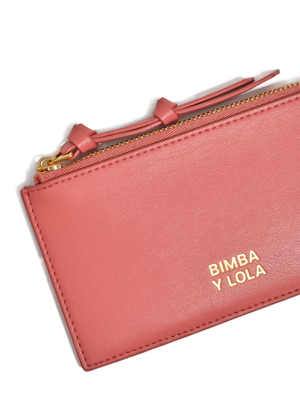 Bimba Y Lola Leather Zip Purse In Pink