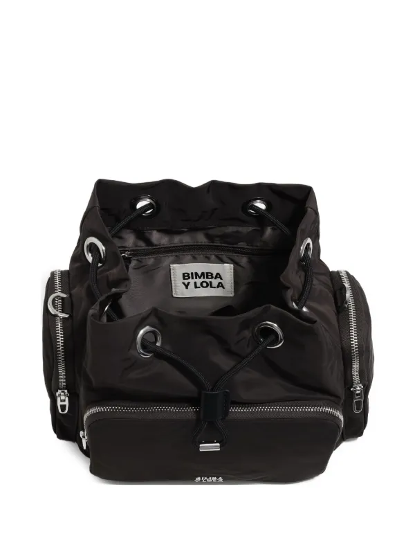 Bimba y Lola Pocket Drawstring Bucket Bag Black FARFETCH ID