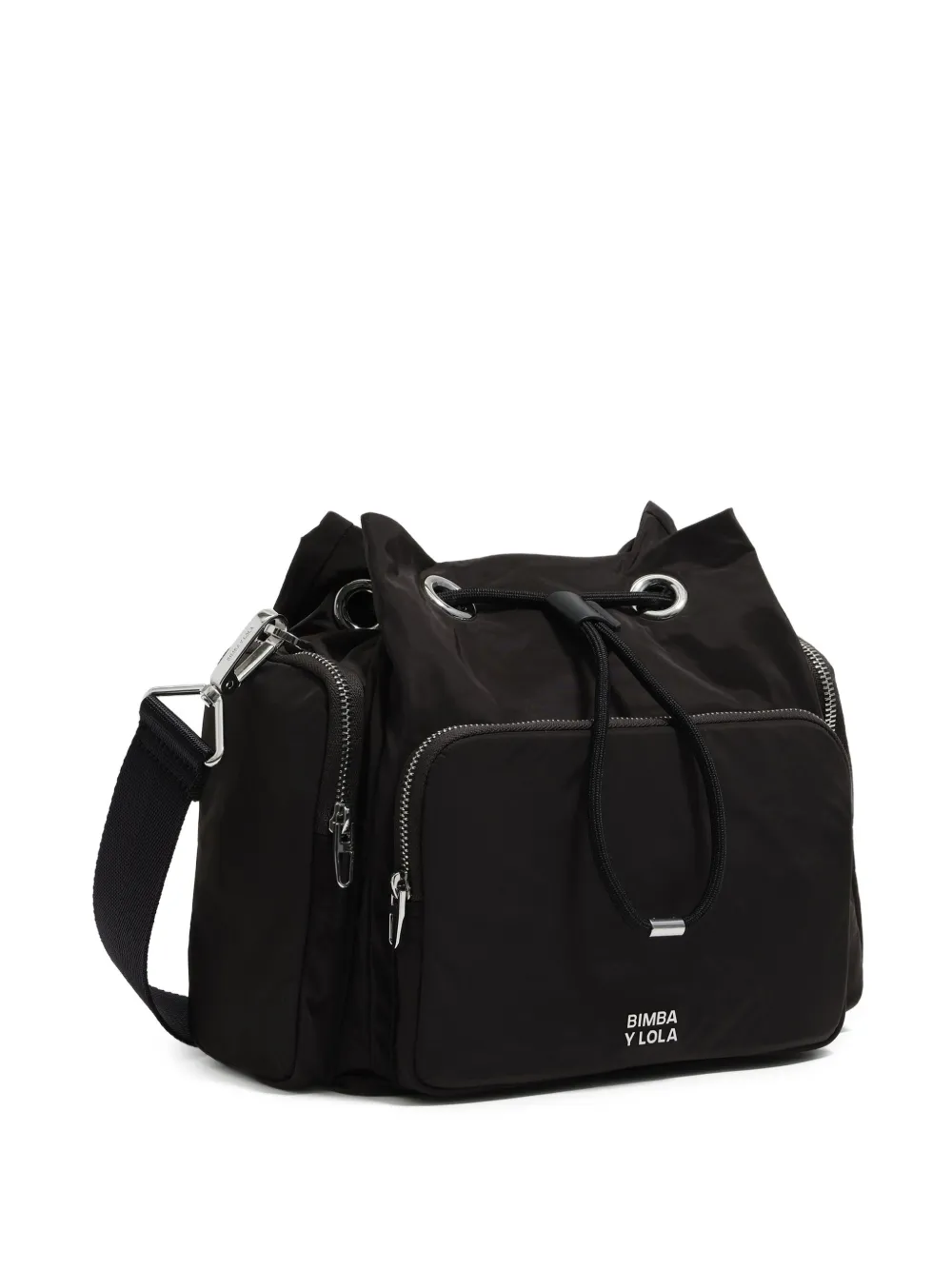 Bimba y Lola Pocket bucket-tas met trekkoord Zwart