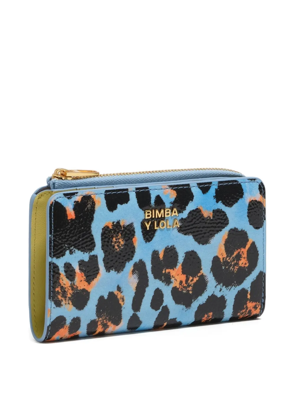 Bimba Y Lola Textured Leopard Print Purse In Blue
