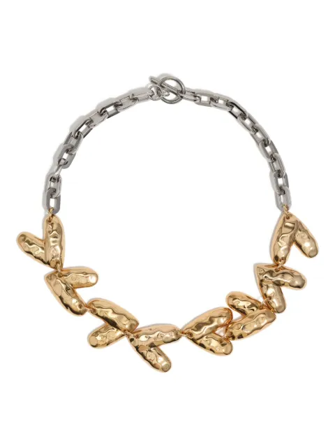 Bimba y Lola textured hearts necklace