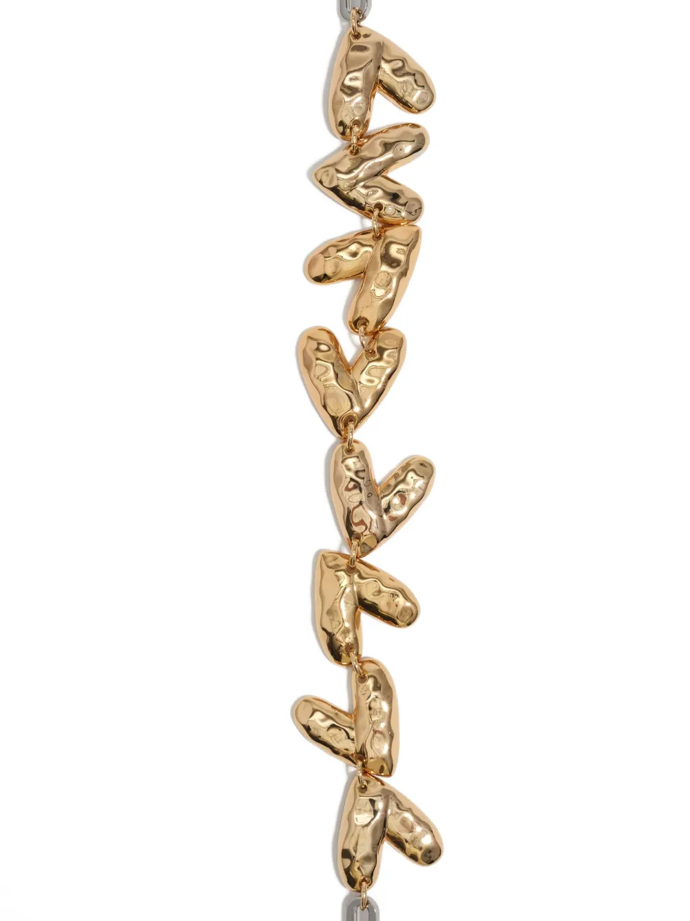 Bimba y Lola textured hearts necklace - Goud