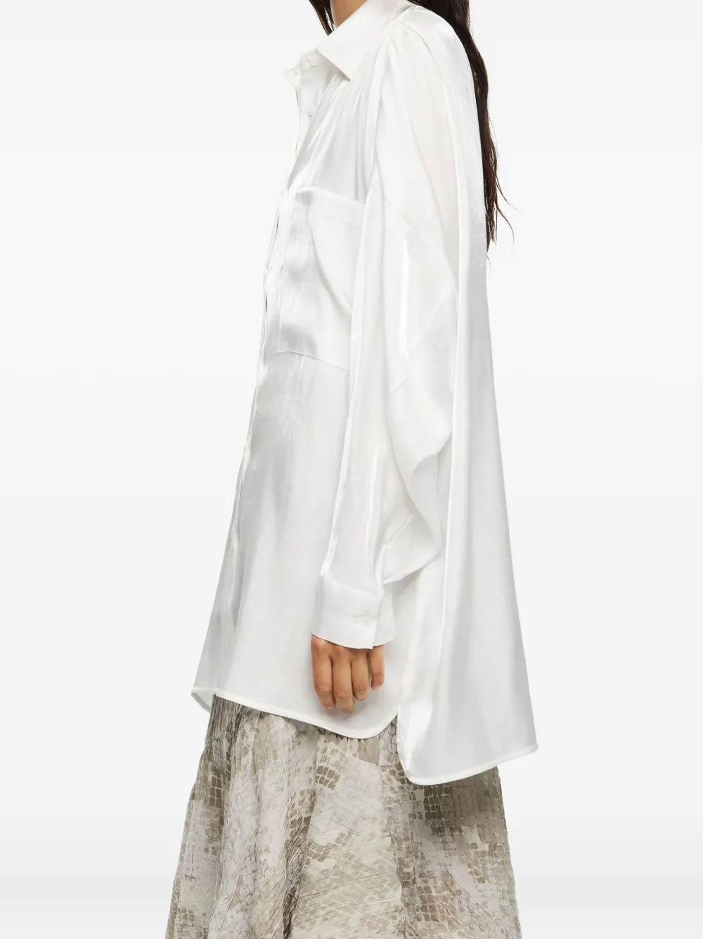 Bimba y Lola T-shirt met verlaagde schouders Wit