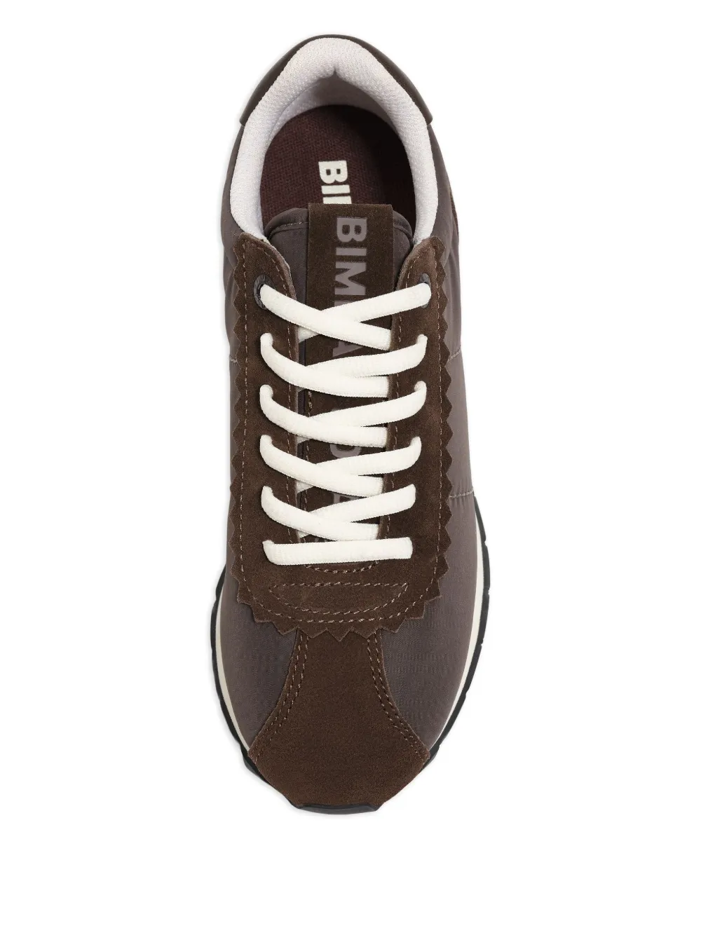 Bimba y Lola scalloped suede trainers Brown