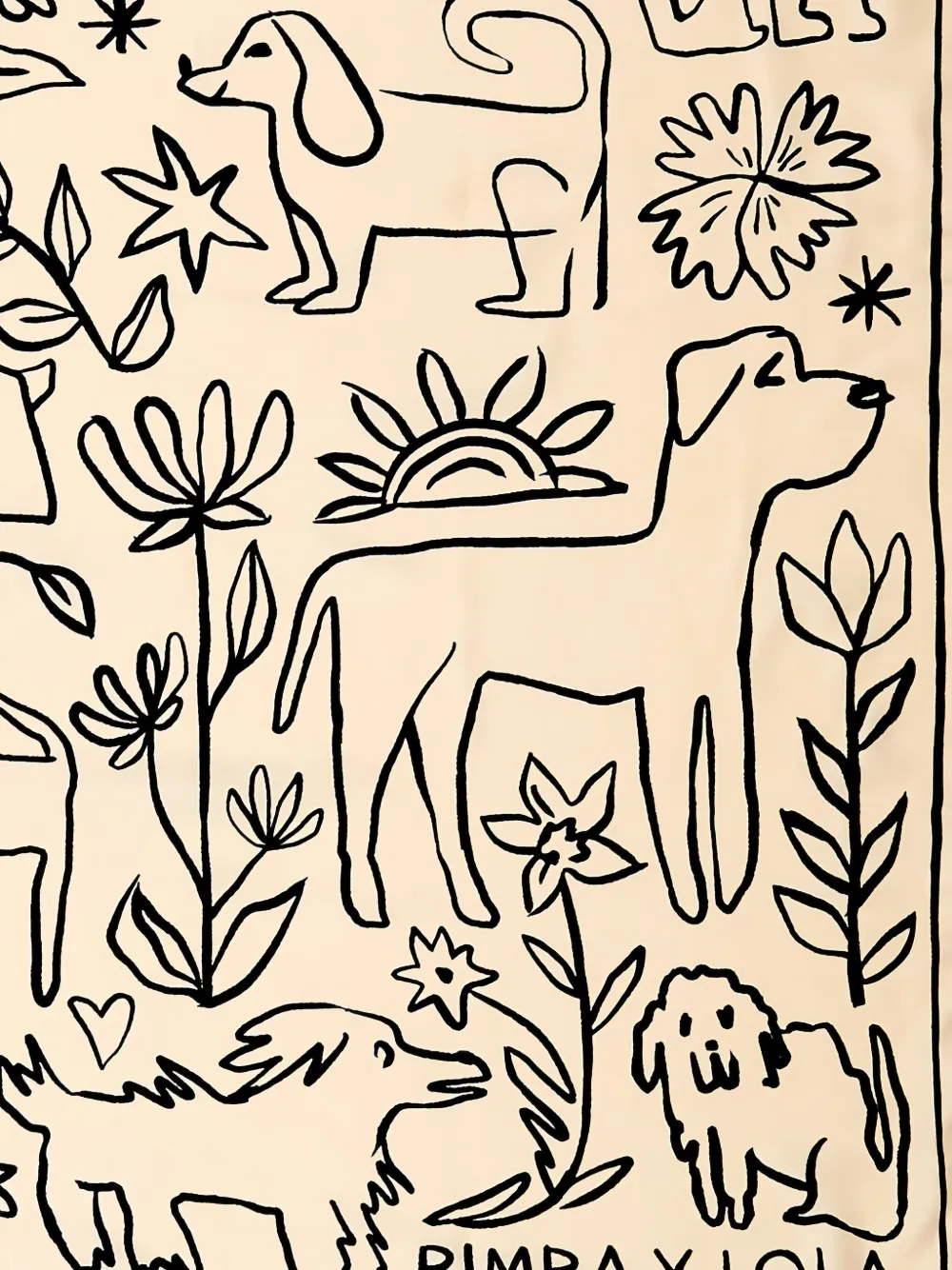 Bimba Y Lola All-over Print Scarf In Neutral