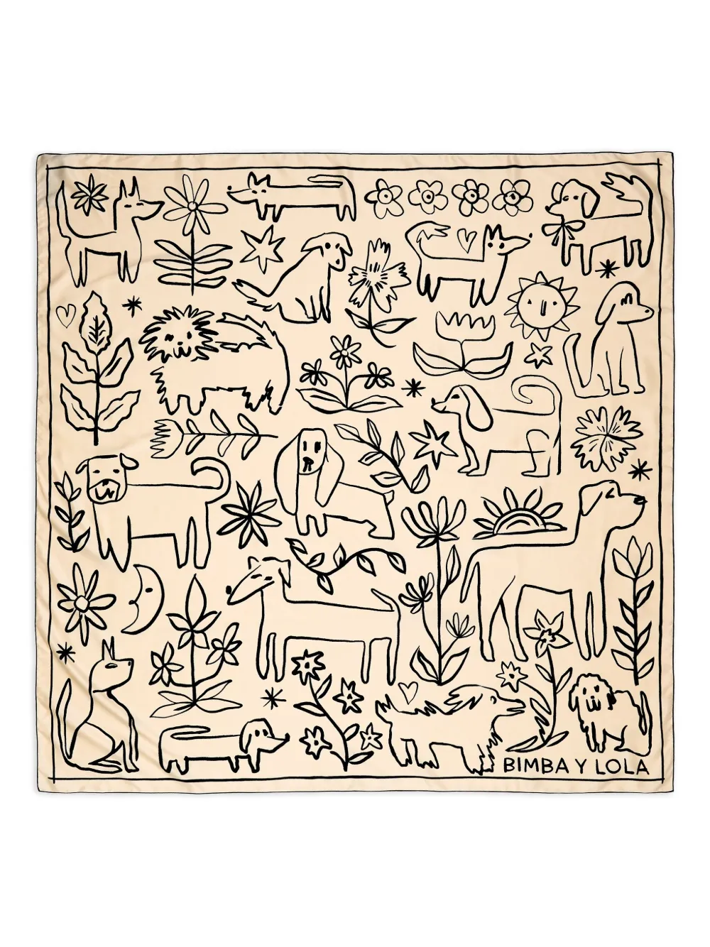 Bimba y Lola all-over print scarf | Neutrals | Image 1