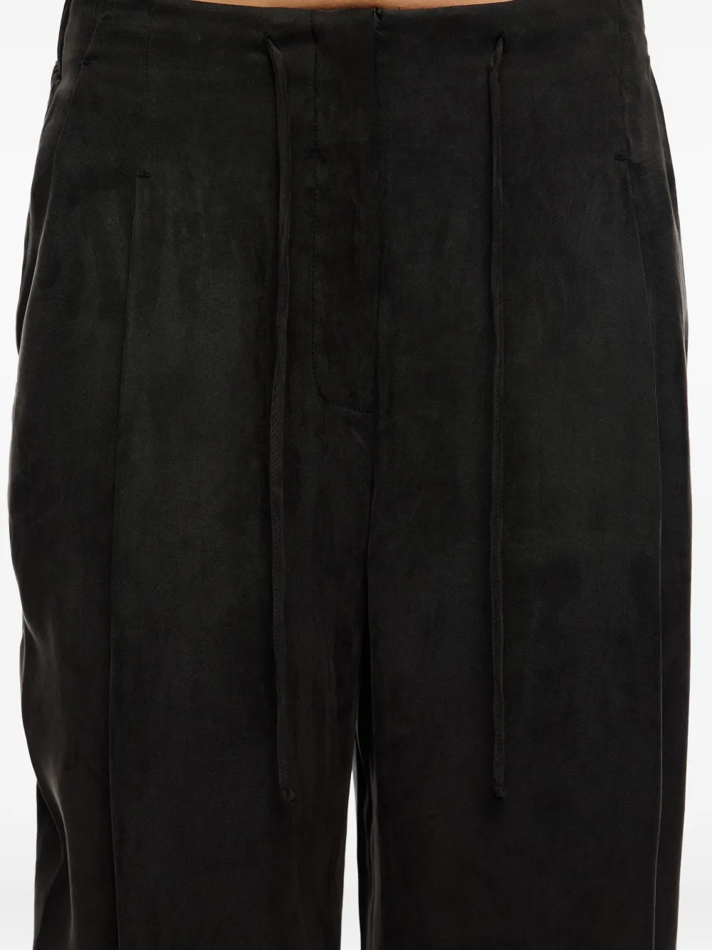 Bimba Y Lola Pleated Drawstring Trousers In Gray