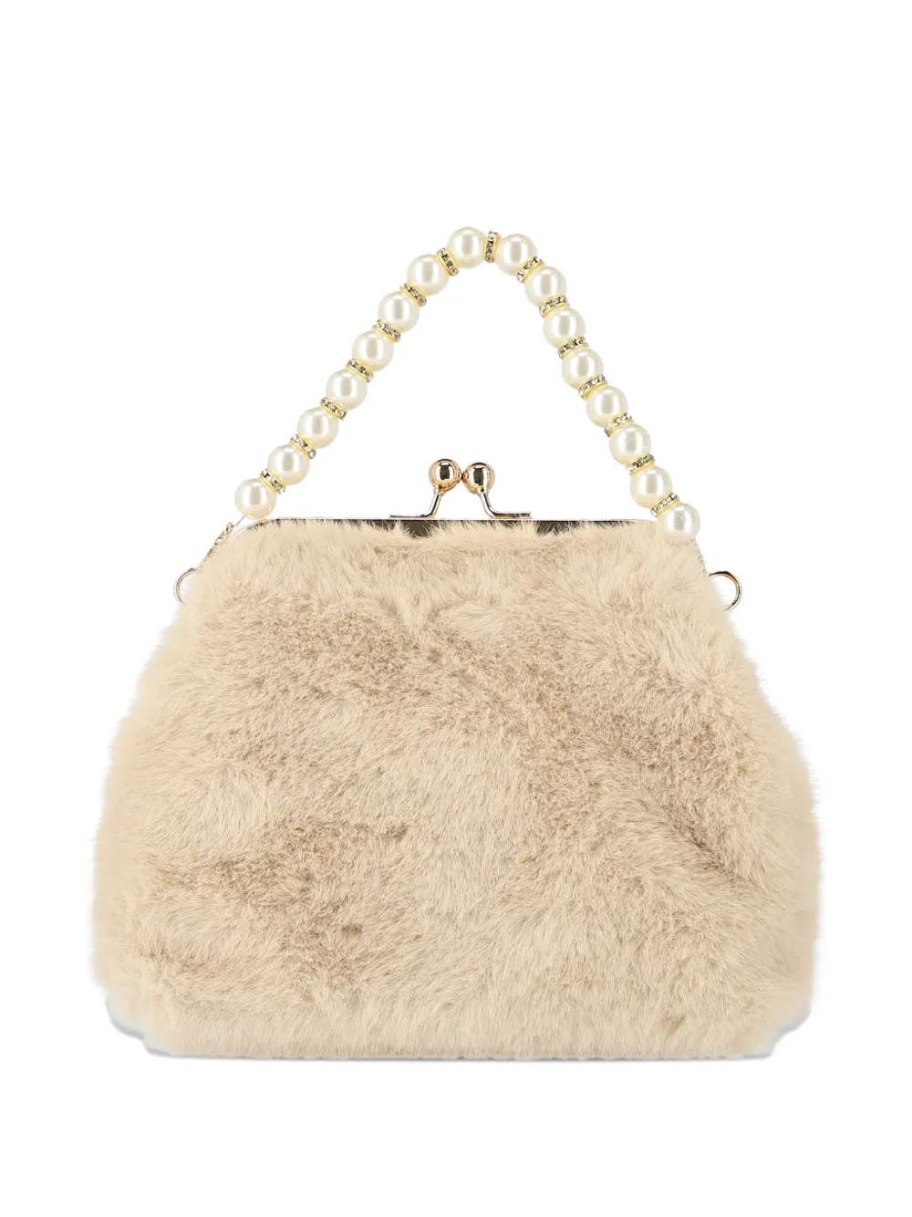 ANGEL'S FACE KIDS bow-embellished pearl-handle tote bag - Beige