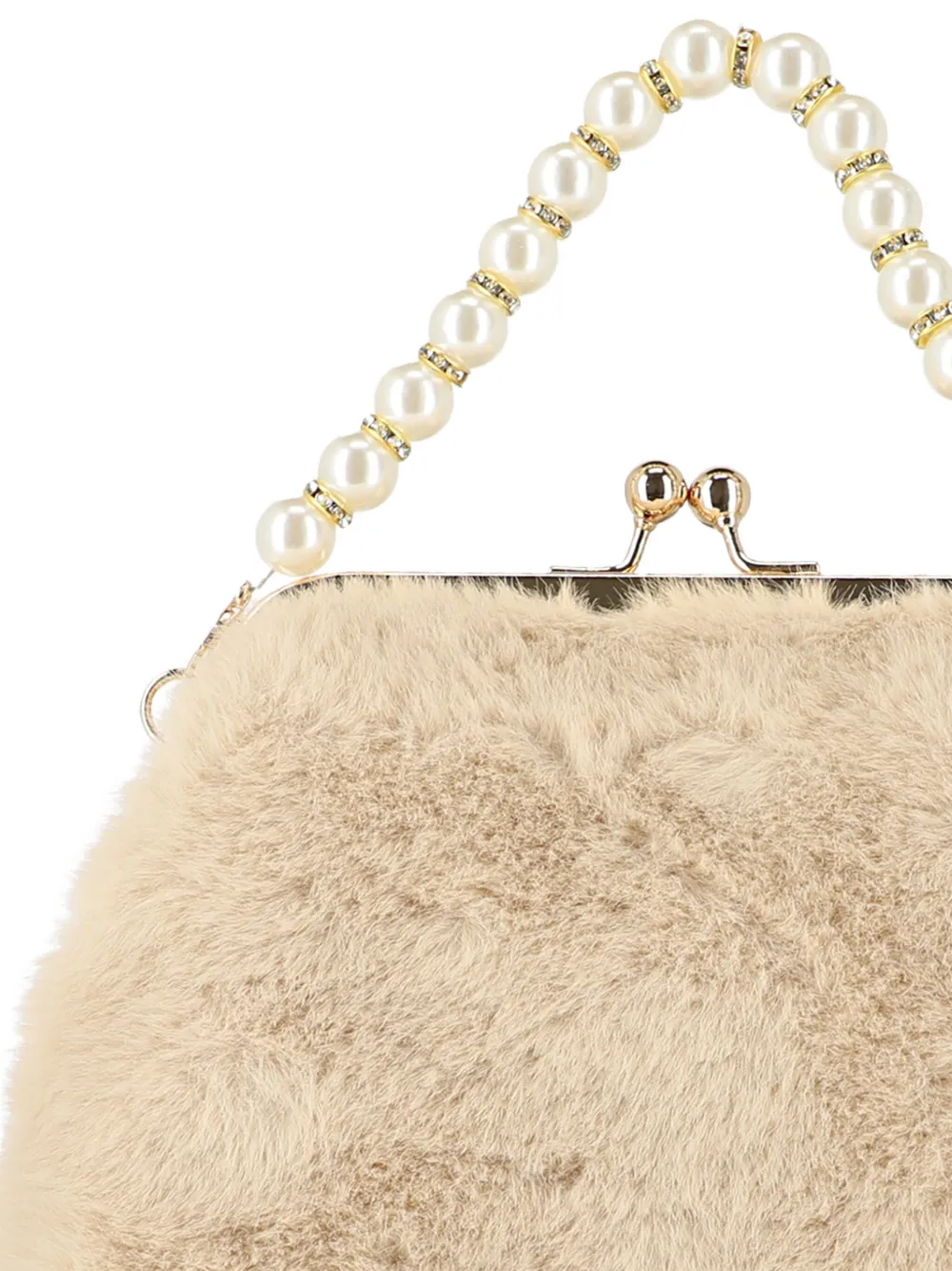 Angel's Face Bow-embellished Pearl-handle Tote Bag In Neutral