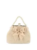 ANGEL'S FACE KIDS bow-embellished pearl-handle tote bag - Neutrals