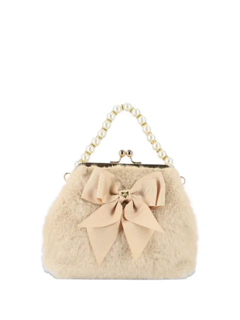 ANGEL'S FACE KIDS bow-embellished pearl-handle tote bag