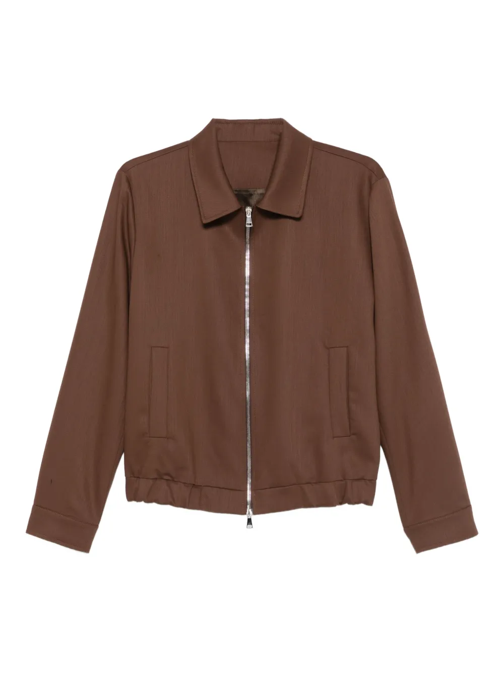 Costumein zip-front shirt jacket | Brown | Image 1