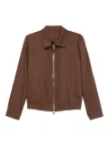 Costumein zip-front shirt jacket - Brown