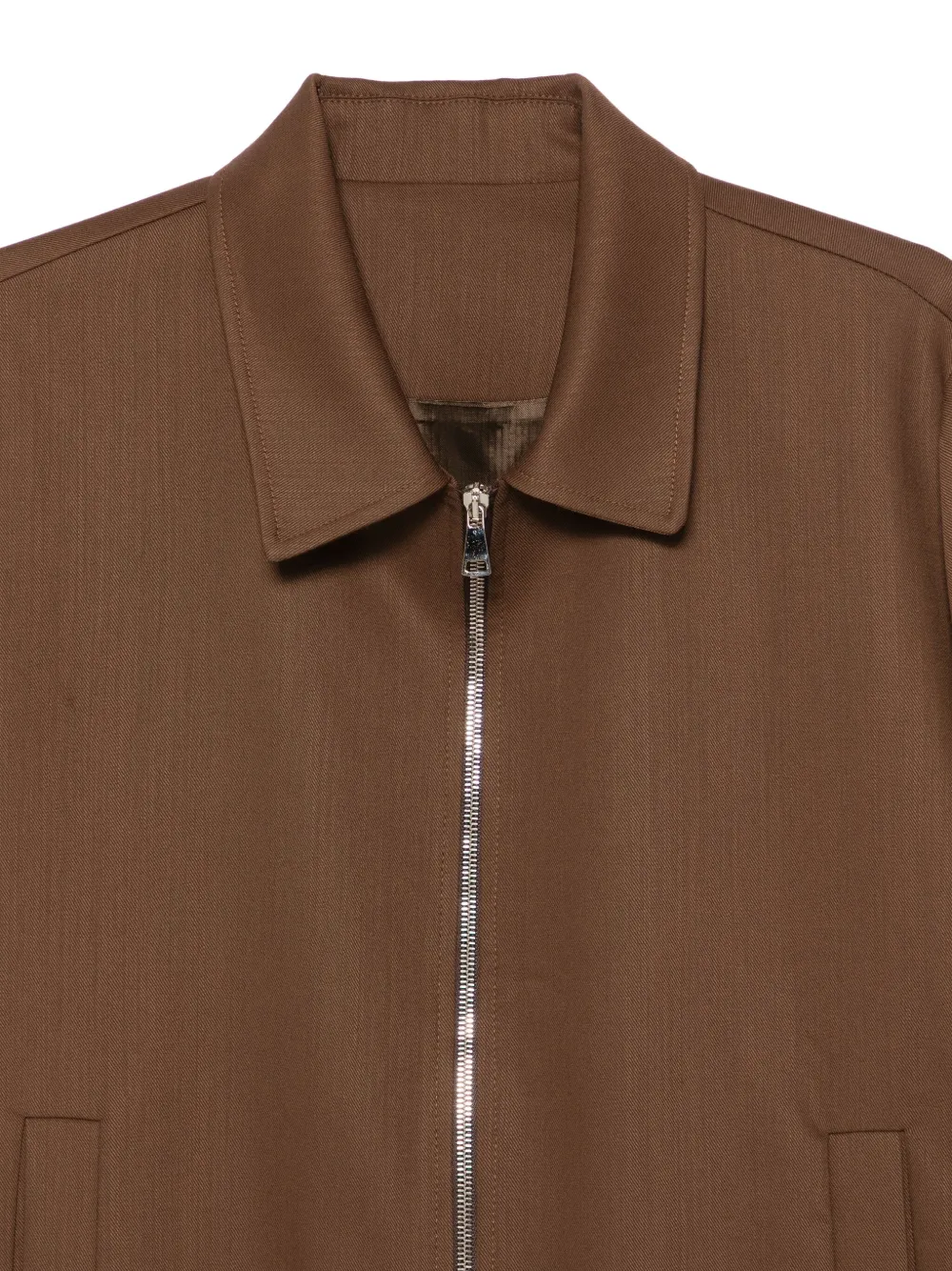 Costumein Shirtjack met rits Bruin