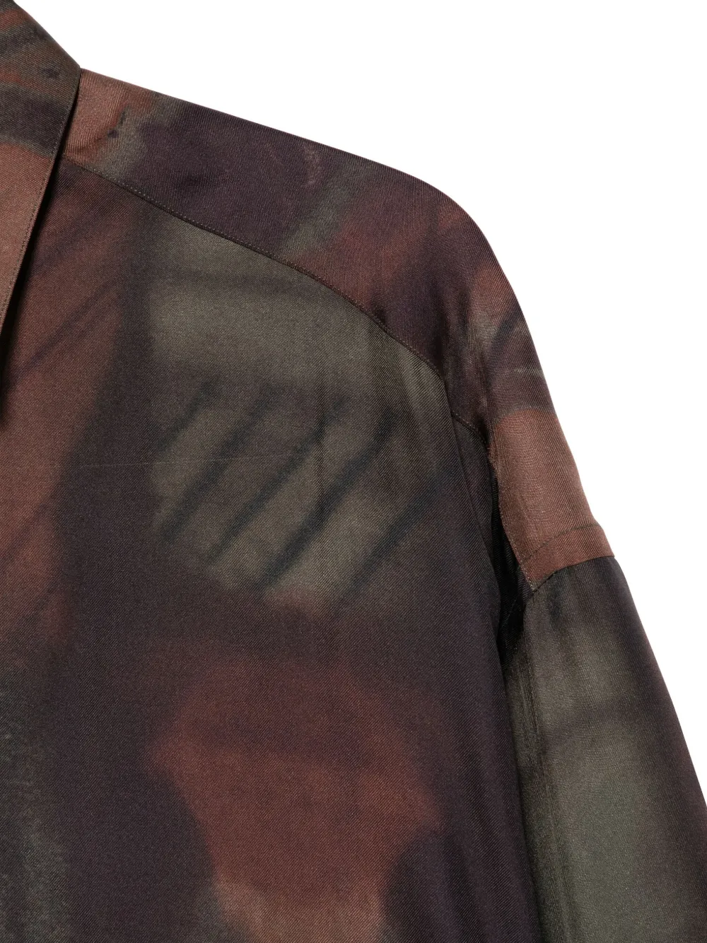 Costumein Overhemd met abstracte print Bruin