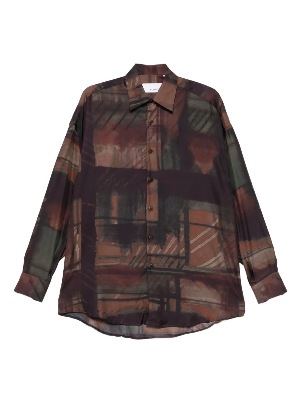 Costumein abstract-print shirt | Brown | Image 1