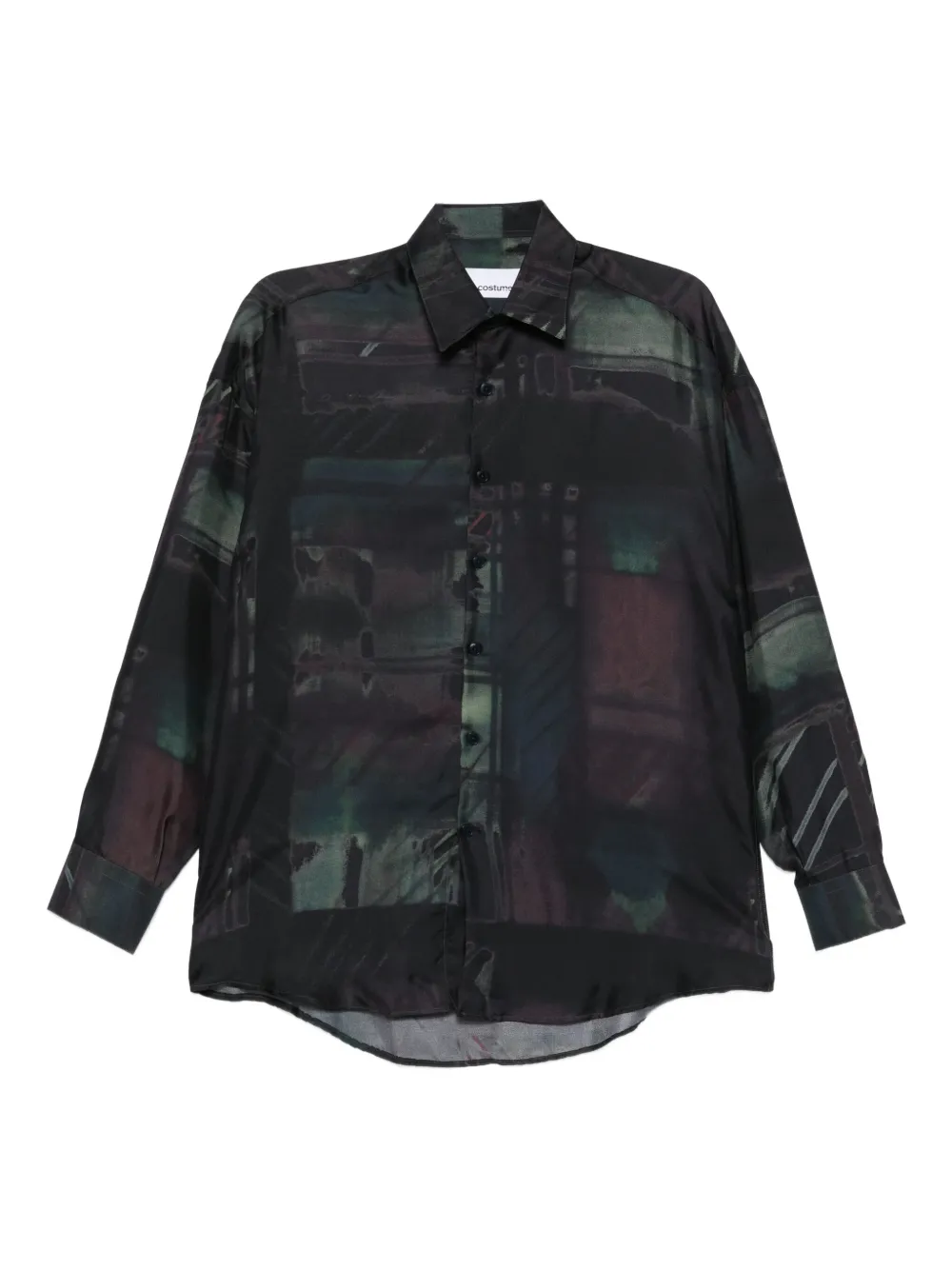 Costumein abstract-print shirt | Black | Image 1