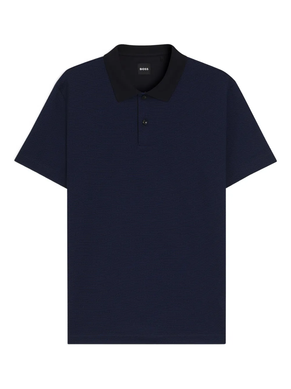 BOSS Poloshirt met textuur Blauw