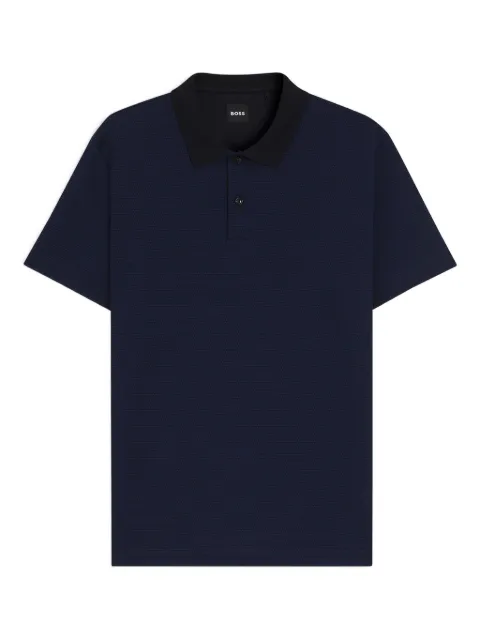 BOSS textured polo shirt