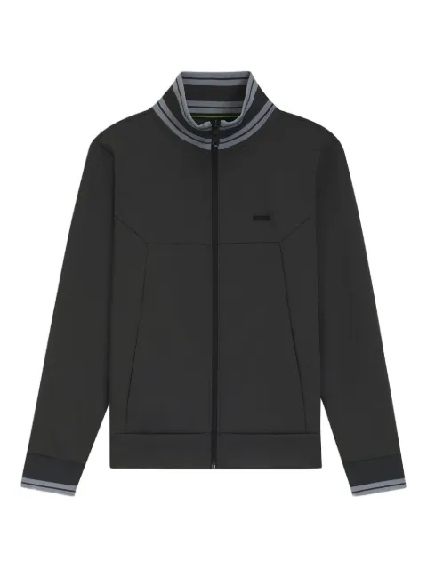 BOSS panelled zip-up track jacket