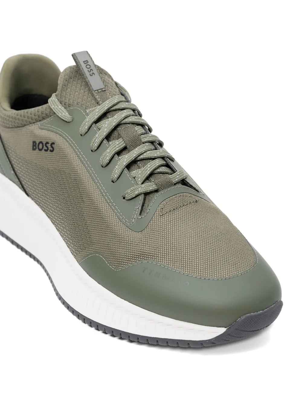 BOSS Heren mesh sneakers Green