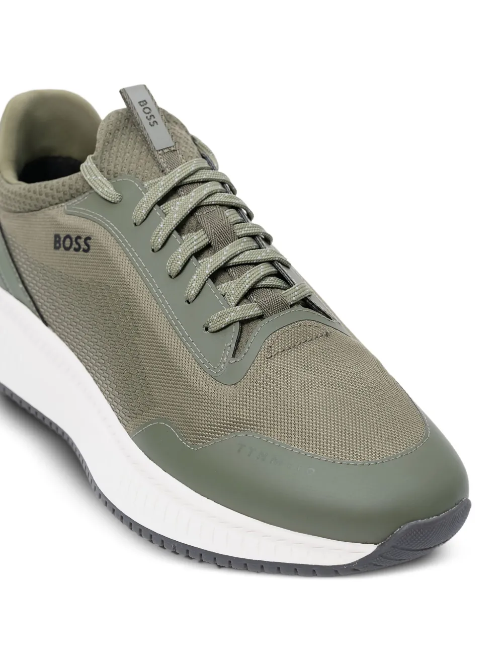 BOSS Heren mesh sneakers Green