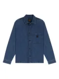 BOSS patch-pocket denim shirt - Blue