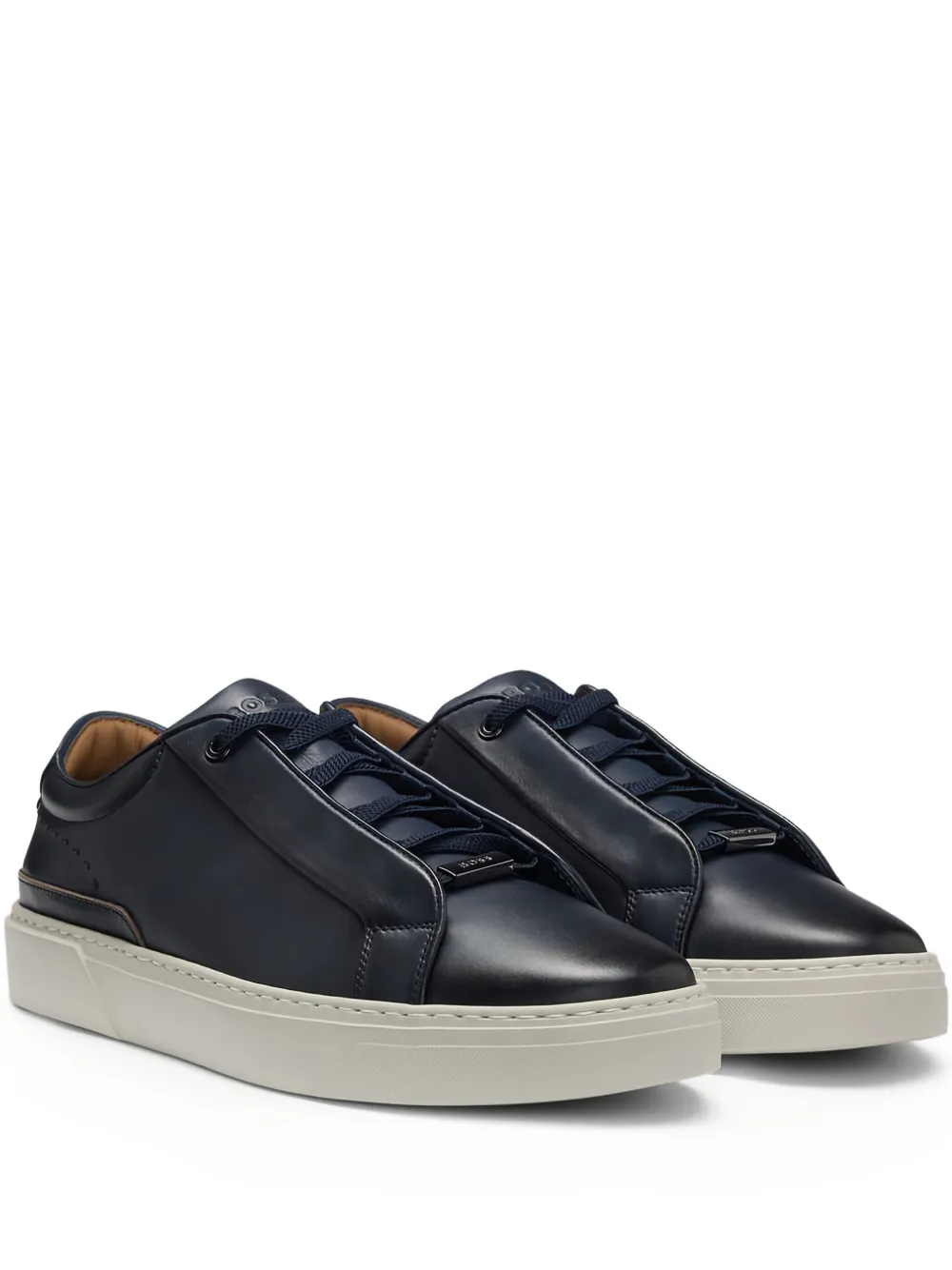BOSS Gary leather lace-up sneakers Blue