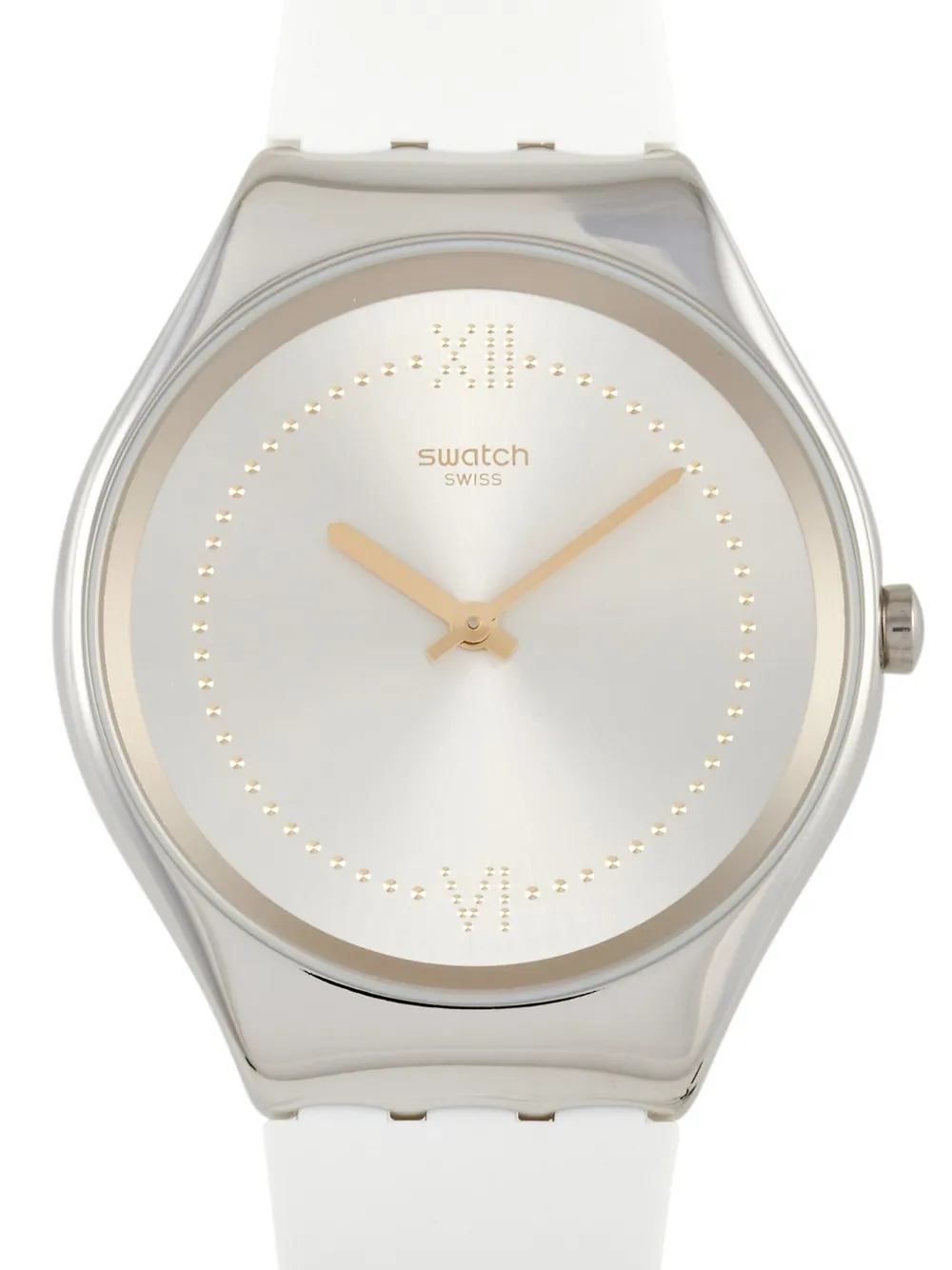 Pre-owned Swatch Vintage Irony Skindoree 38mm In Gray