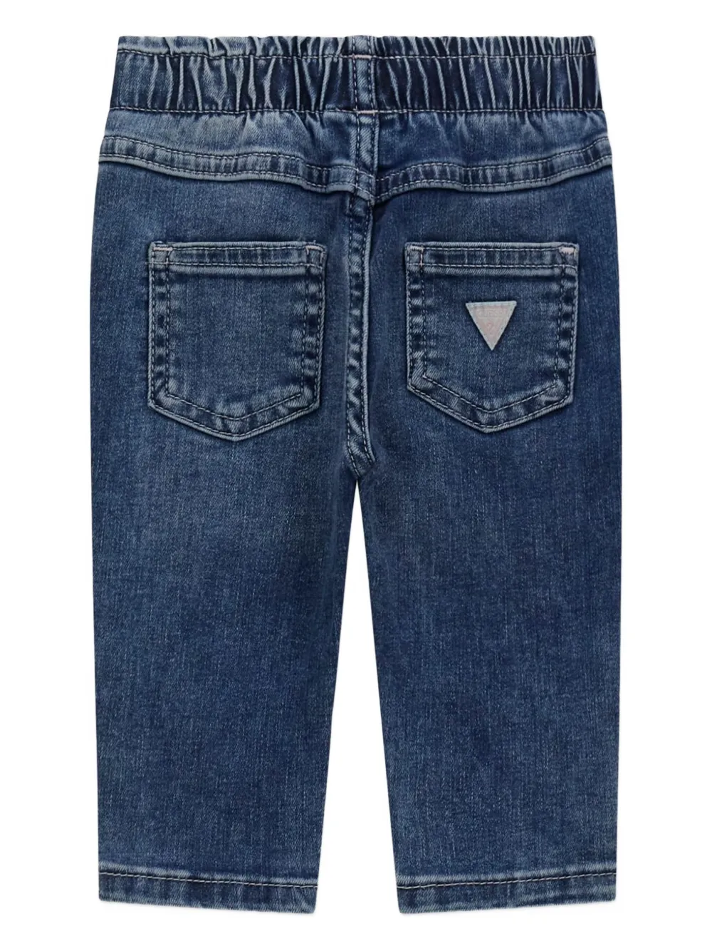 guess kids Jeans met elastische taille en logopatch Blauw
