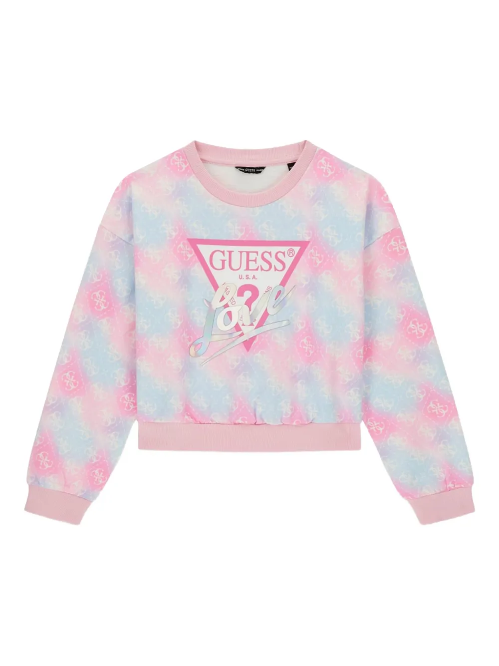 guess kids logo-print tie-dye sweatshirt - マルチカラー guess kids logo-print tie-dye sweatshirt - マルチカラー